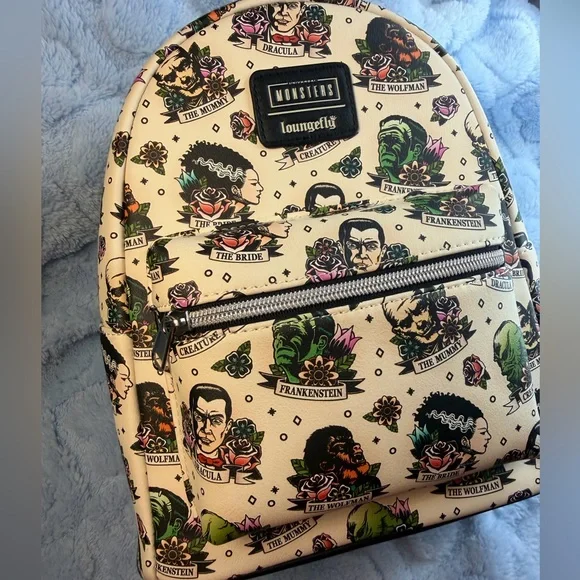 Loungefly Universal Monsters Tattoo Art Mini Backpack - Picture 2 of 13